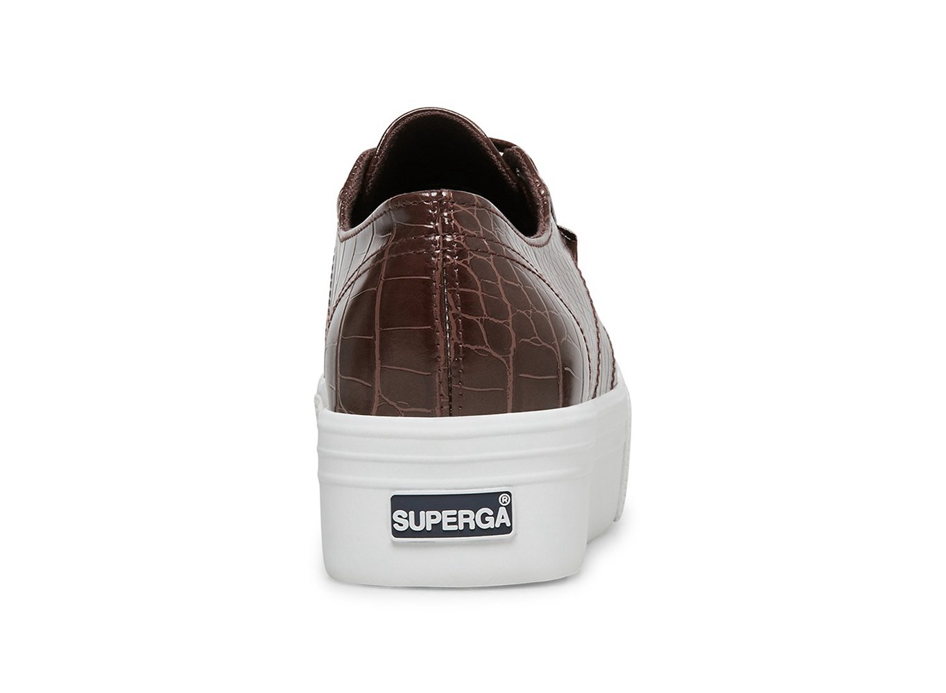 Superga Plataforma Mujer Marrones - 2790 Faux Crocodile - 798014MDP